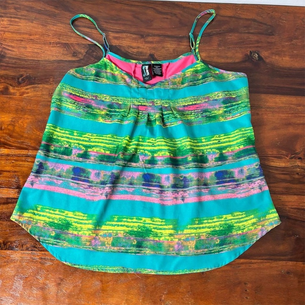Weave Women's XL Multicolor Striped Camisole Tank Top Summer